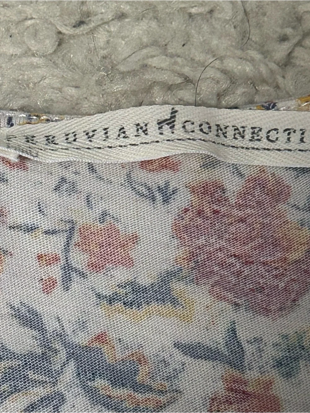Peruvian Connection Tivoli Maxi Dress XS Multicolor Floral Cottagecore Boho EUC - Picture 9 of 9